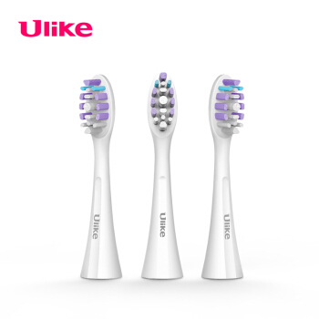 ULIKE ulike音波式電動歯ブラシヘッド3本セット替え頭大人用ソフト毛歯ブラシヘッド白紫3本セット
