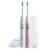フレップス電動歯ブラシ大人子供音波式振動水洗いHX 6730 HX 6761カップル歯ブラシカップルセット(白+ピンク)
