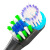 コルゲート電動歯ブラシ360°大人用超微細軟毛電動歯ブラシ