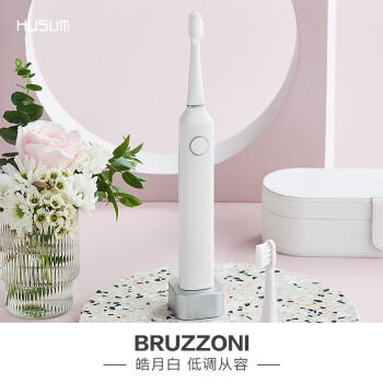 花の上にBUZONI E 1 E 2 E 3 E 8音波式の電動歯ブラシデュポンの柔らかい毛の無線充電はタバコに行って大人の男女のカップルの贈り物E 1白い歯ブラシをしみこみます。