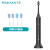 ROAMAN電動歯ブラシ大人カップル音波式口腔ケア充電式多モード歯ブラシT 3黒