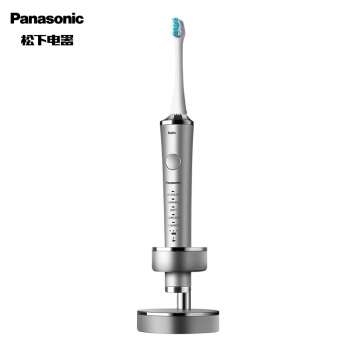 パナソニック電動歯ブラシ二重音波式振動インテリジェント圧力誘導浮遊式充電EW-DP 51シルバーモデル