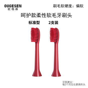 OUTGESEN電気歯ブラシヘッド専門クリーンタイプOG S 600シリーズ（2本入り）柔軟ケアタイプA 2赤